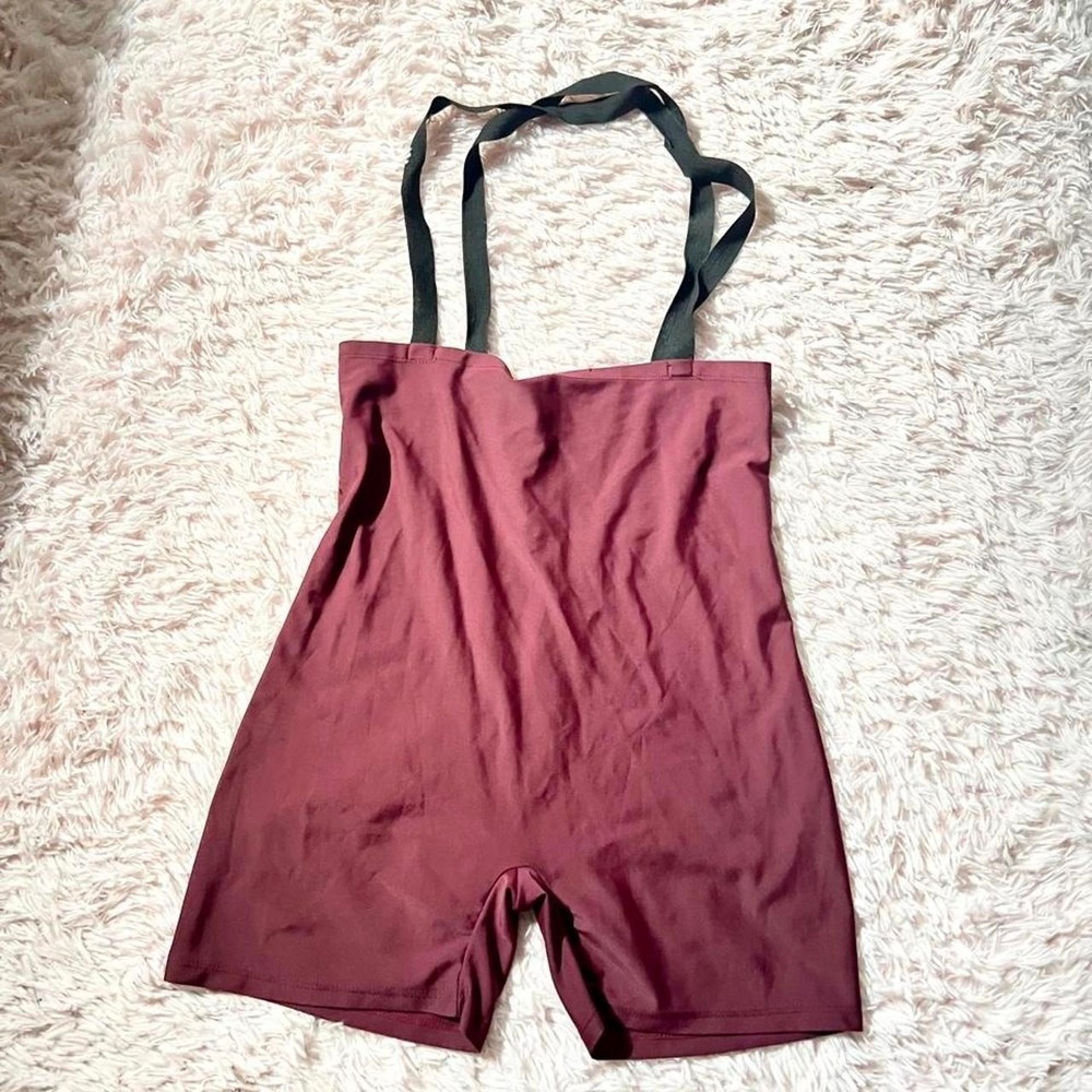Burgundy Underbust Athletic Workout Lightweight Jumpsuit Womens M Weight Lifting